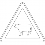 "Domestic Animals" Sign in France