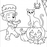 Cute Kid in Frankenstein Costume...