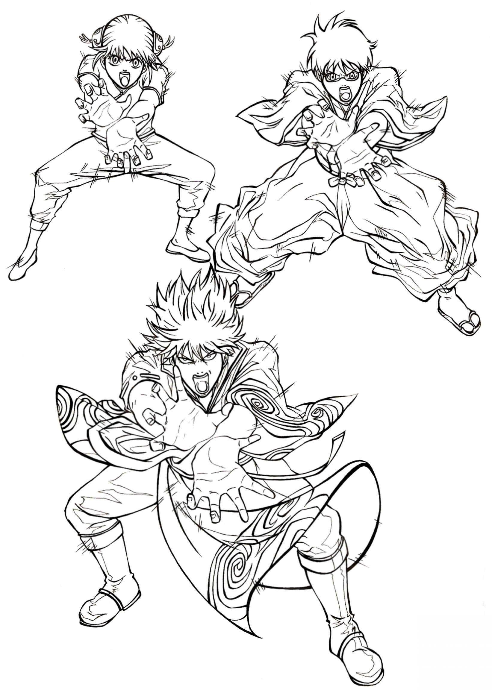 kolorowanka Gin Tama