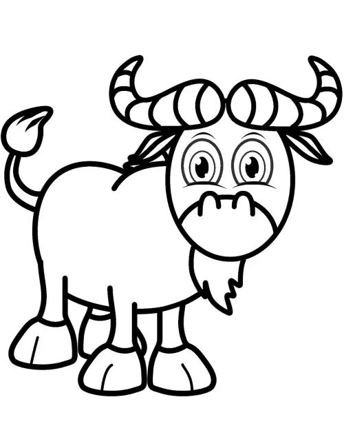 kolorowanka Gnu
