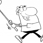 Wesoły golfista