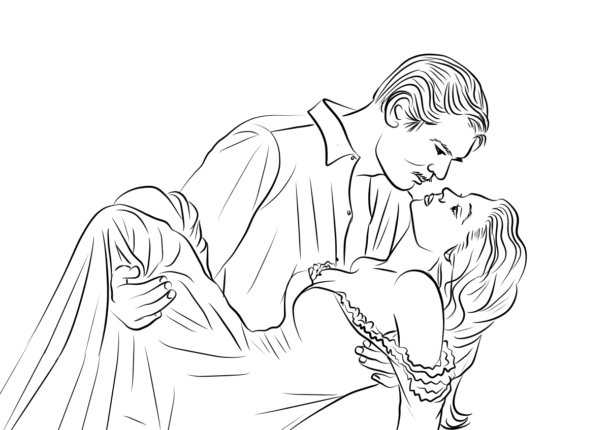 kolorowanka Gone with the Wind