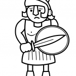 Cartoon Ancient Greek Soldier