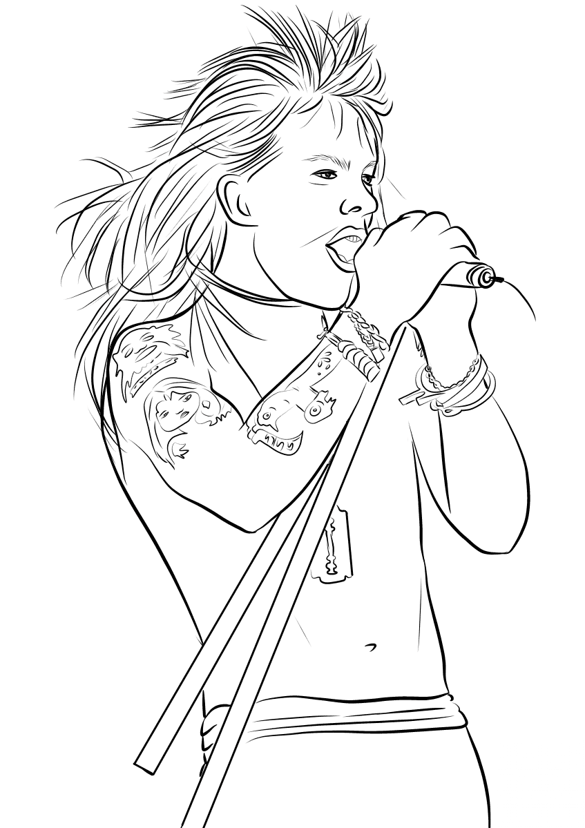 Axl Rose from Guns N' Roses