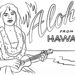 Hawajska dziewczyna z Lei i Ukelele