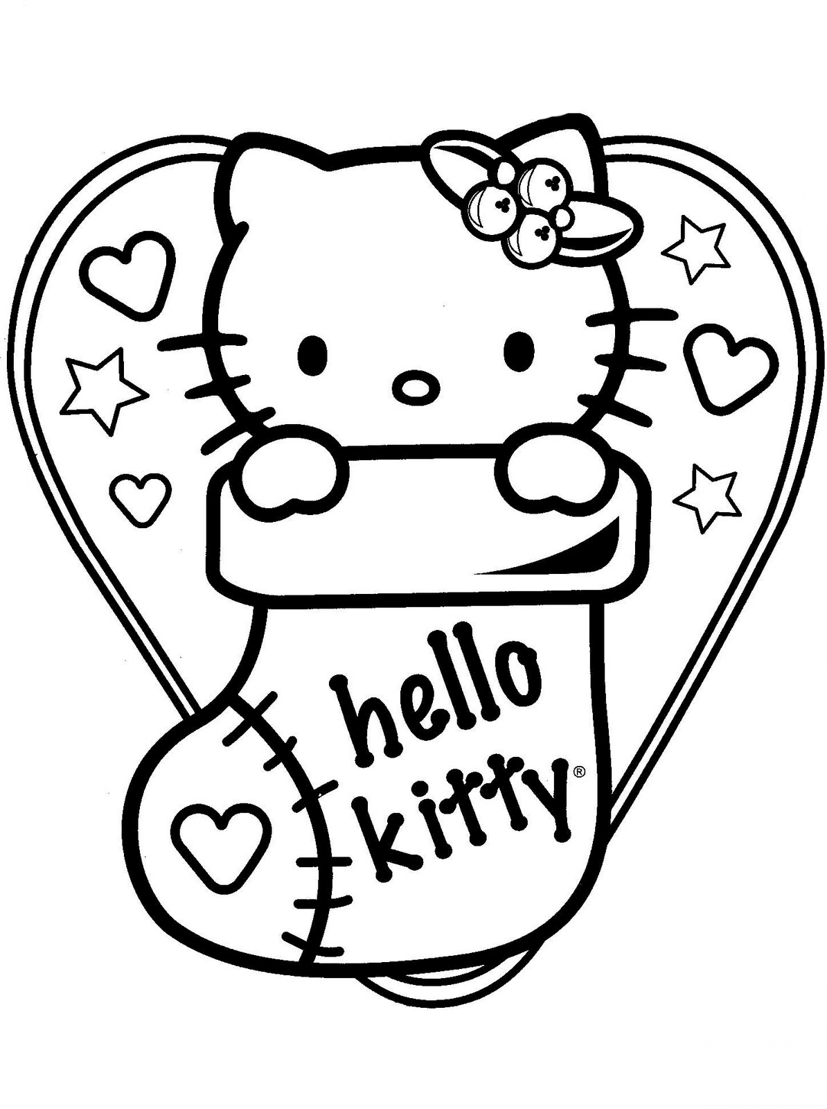 Hello Kitty in Christmas Sock