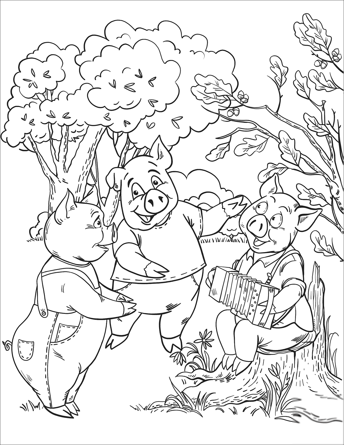 The Three Little Pigs Playing Games...