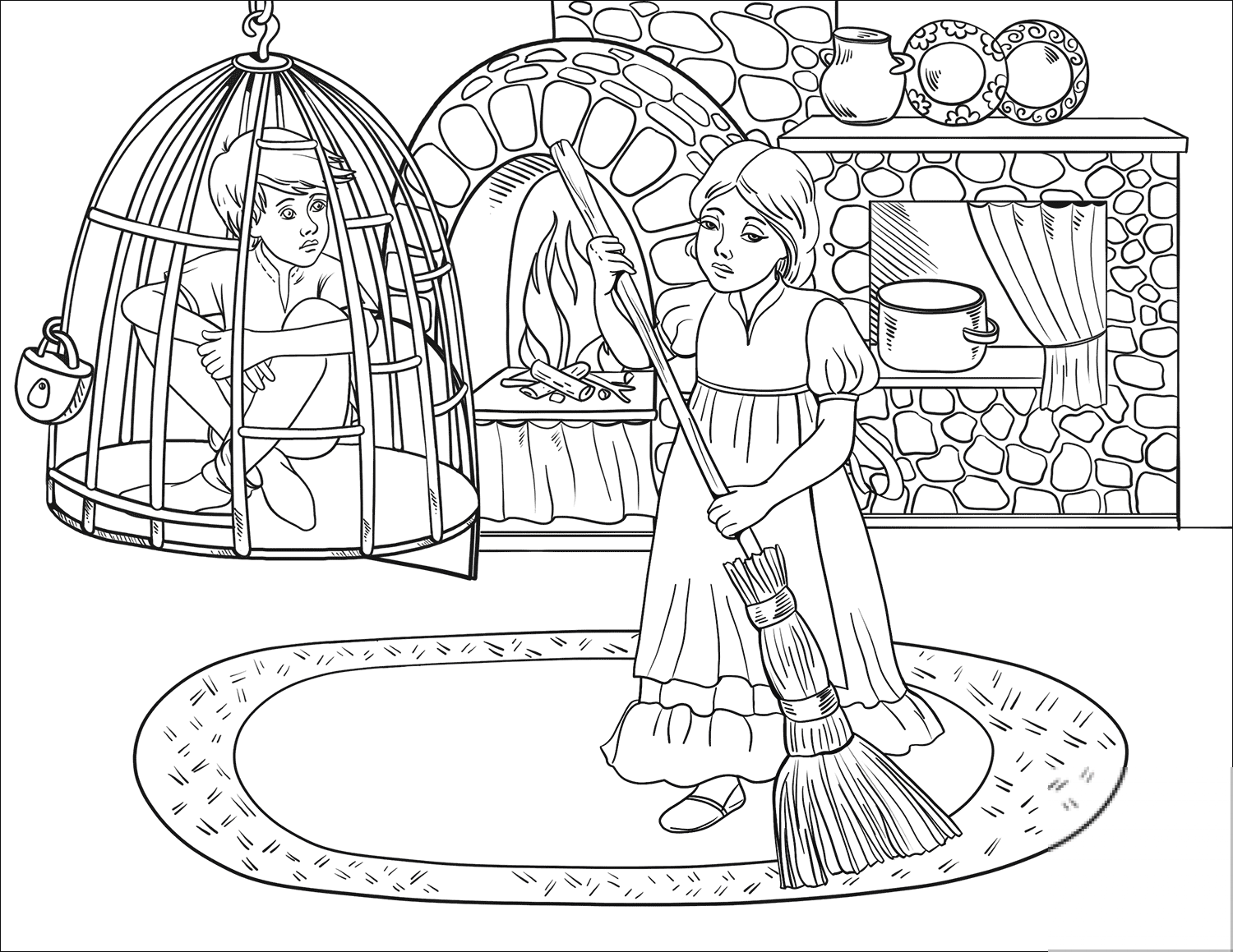 Hansel is in Cell while Gretel is...