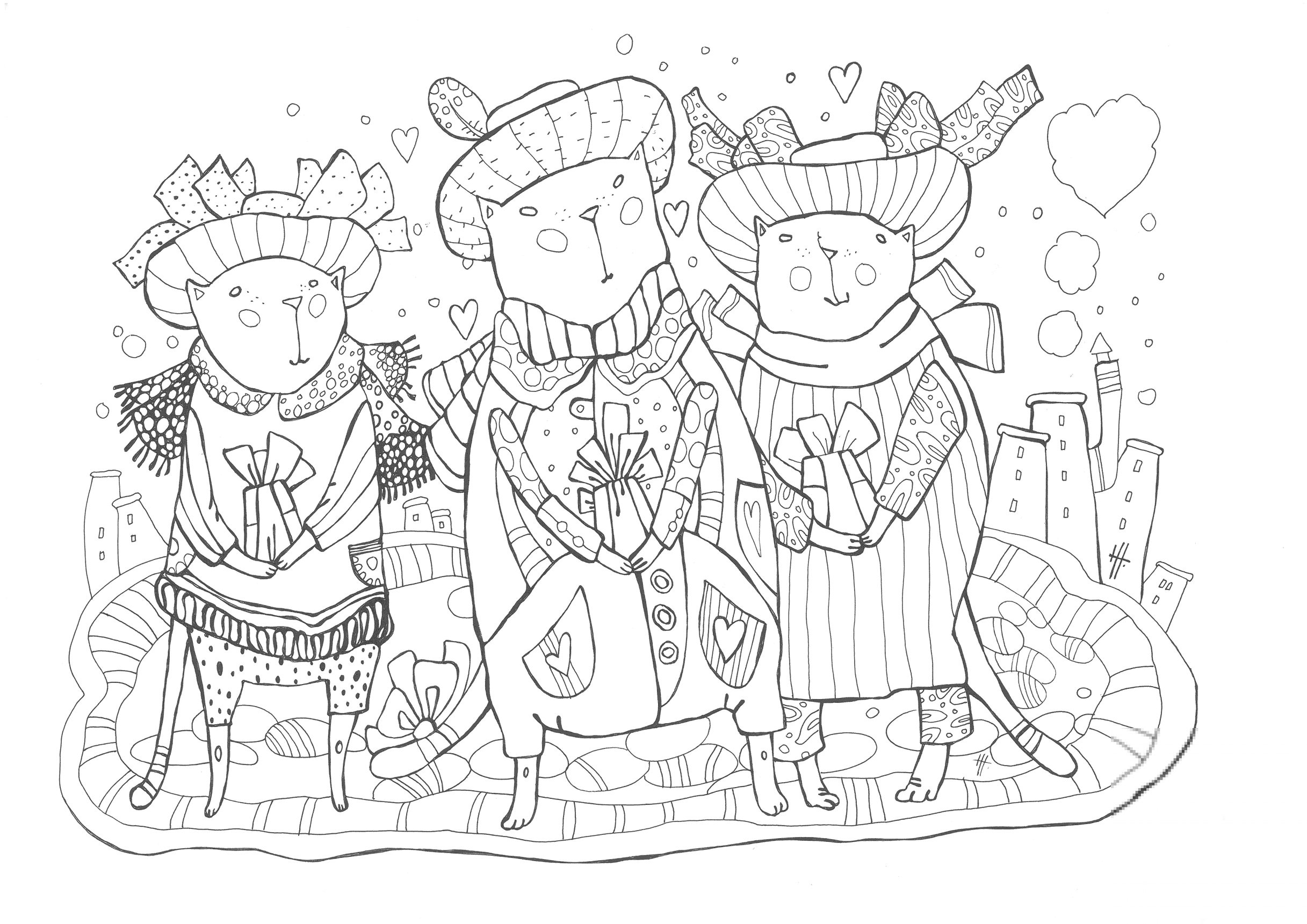 Cats with Presents
