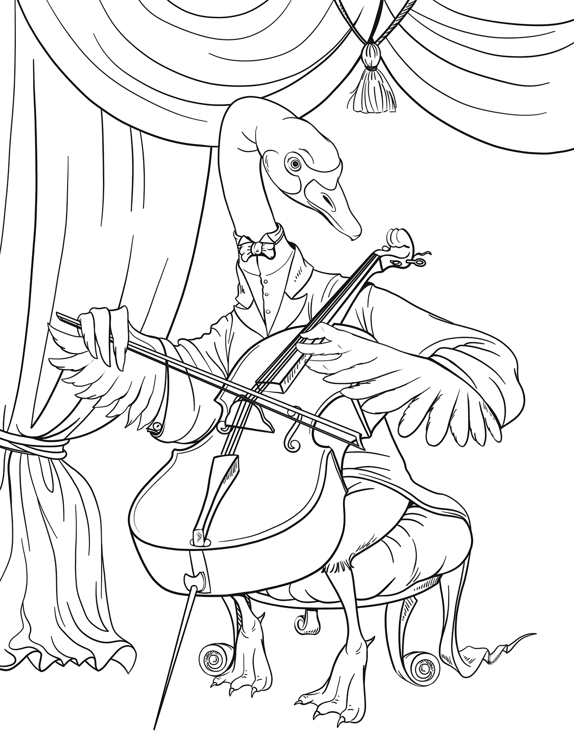 The Swan Playing Cello