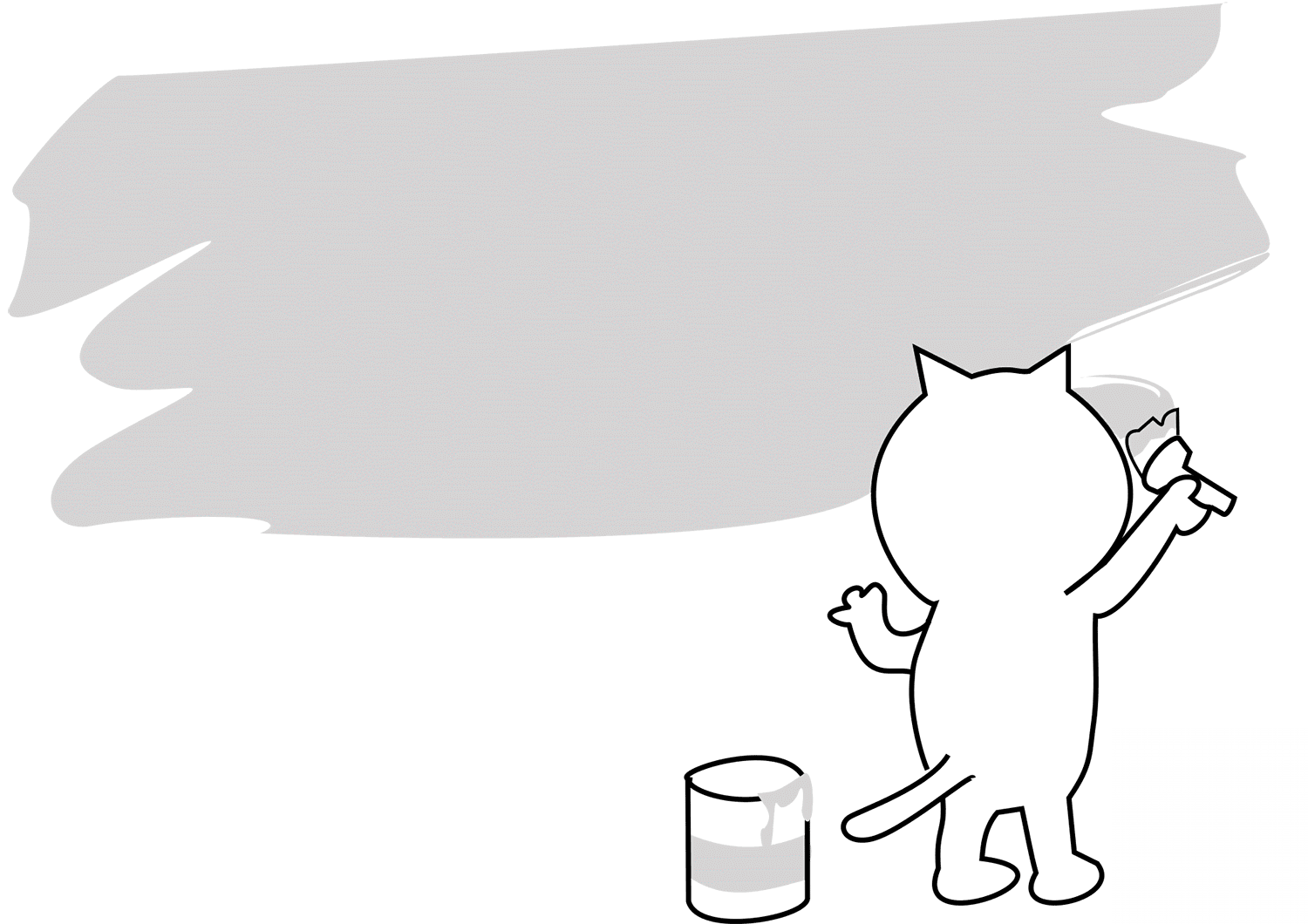 Cat Paints a Wall