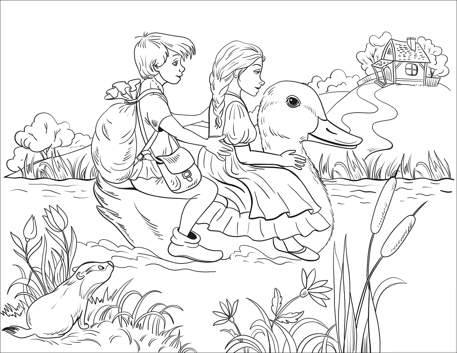 Hansel and Gretel are Crossing the...