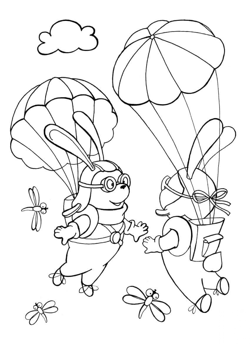 Rabbits Parachutists Met Each Other...