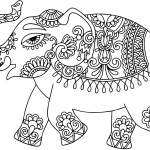 Elephant with Indian Pattern