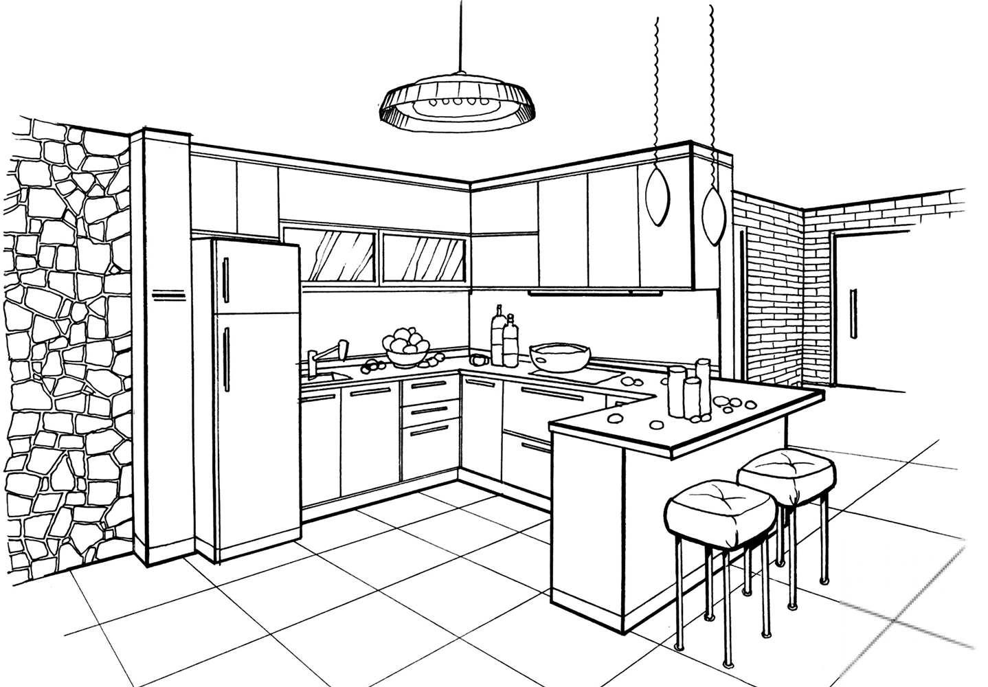 Kitchen in Minimalist Style