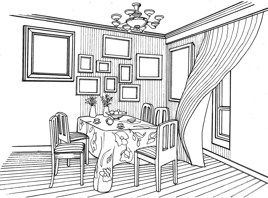 Dining Room in Provence Style