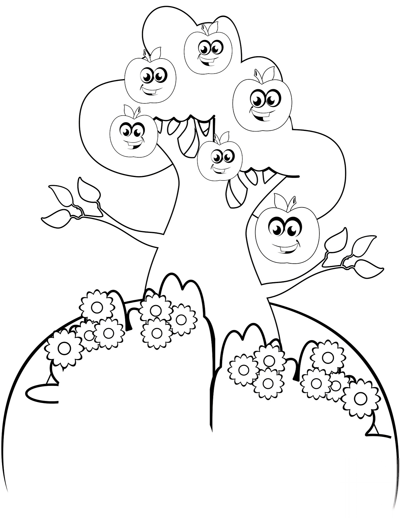 Cartoon Apple Tree