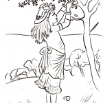 Girl Picking Apples