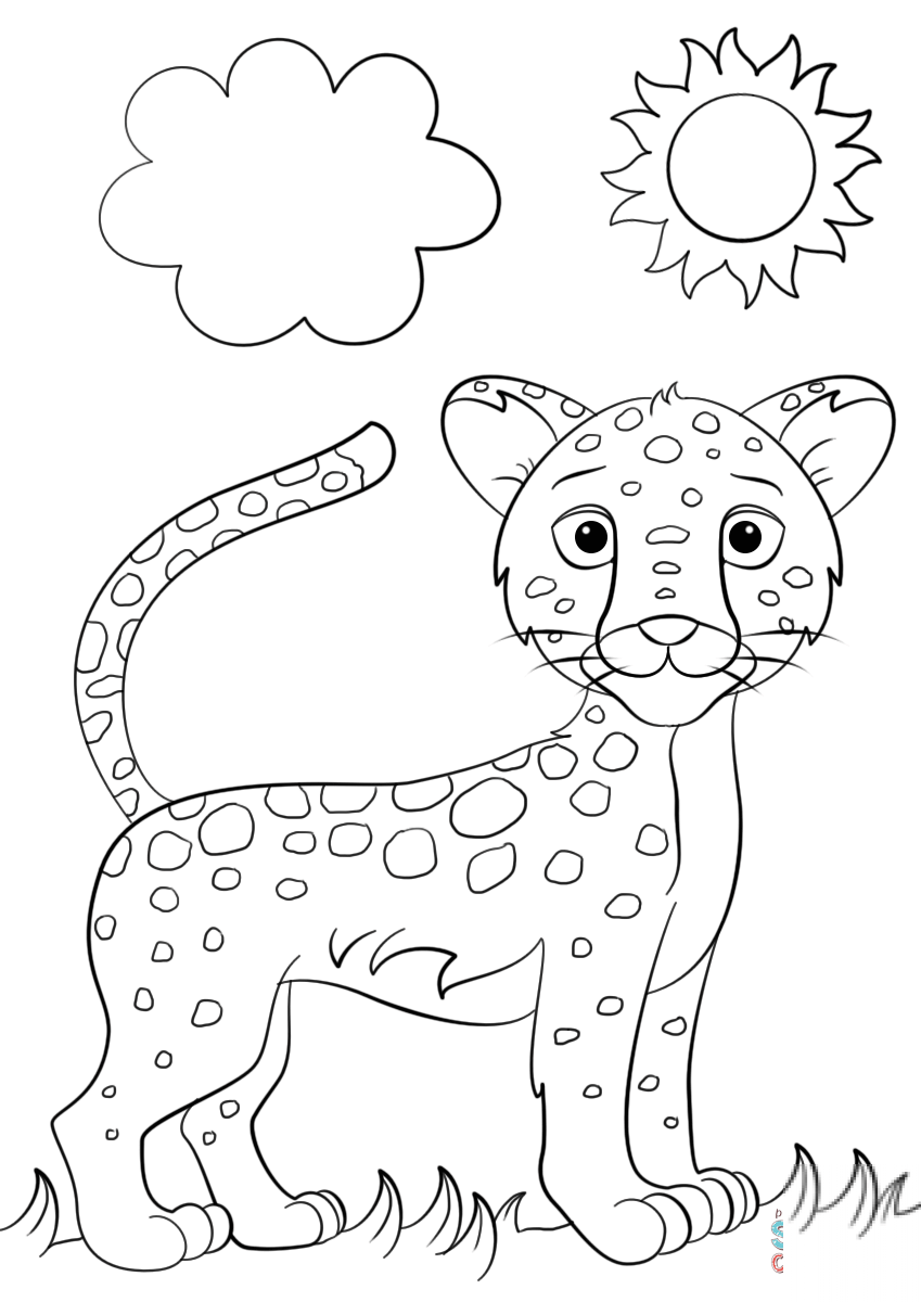 Cute Cartoon Jaguar