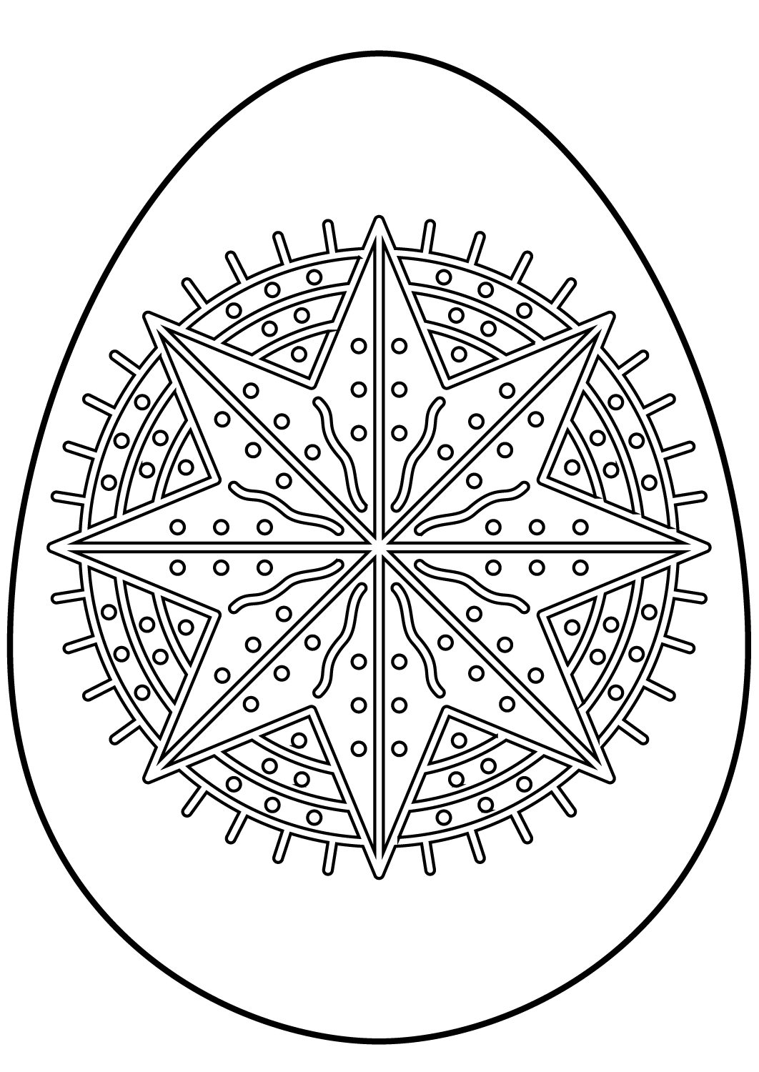 Easter Egg with Octagram Star