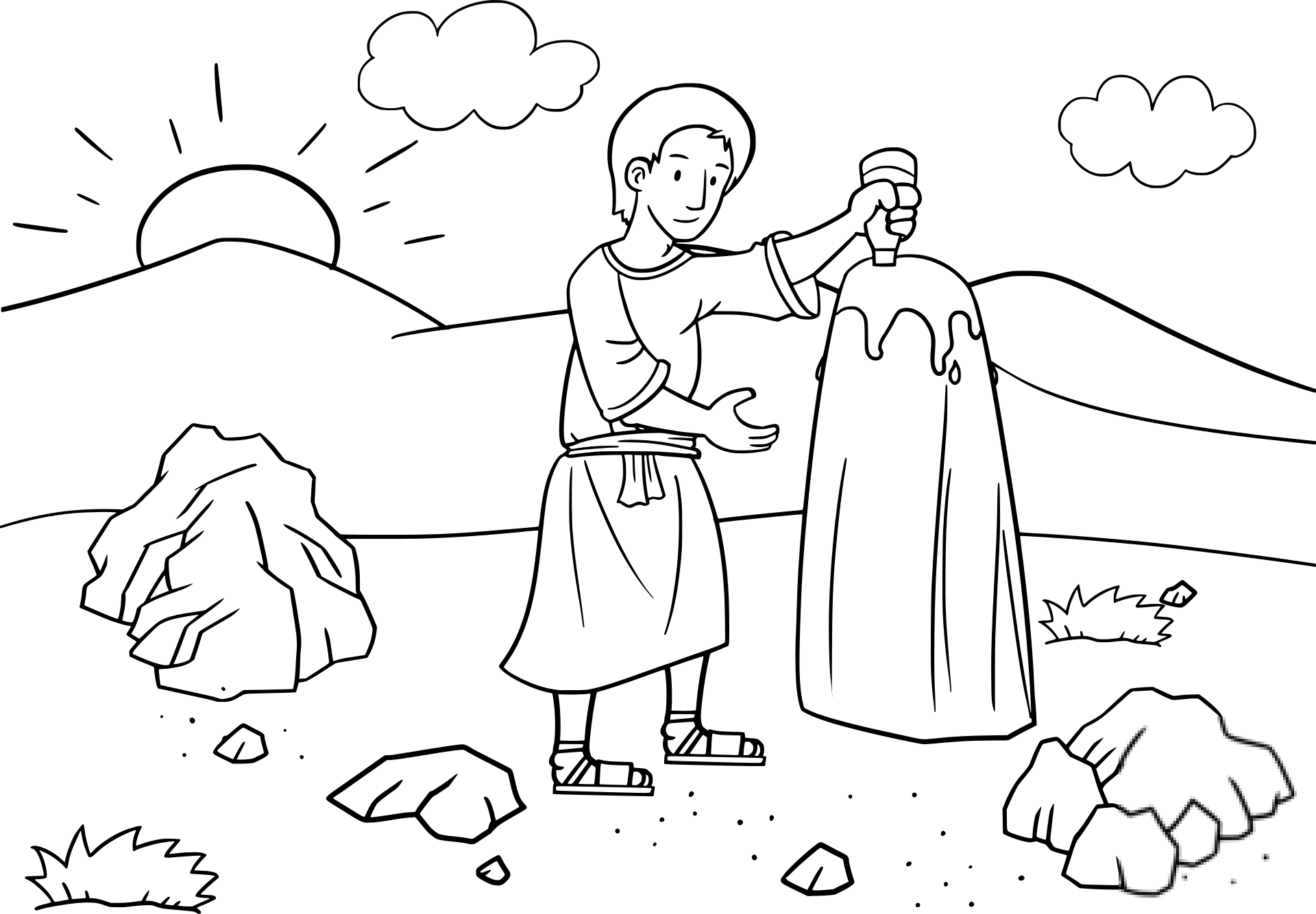 Jacob Anoints the Baetylus Stone...
