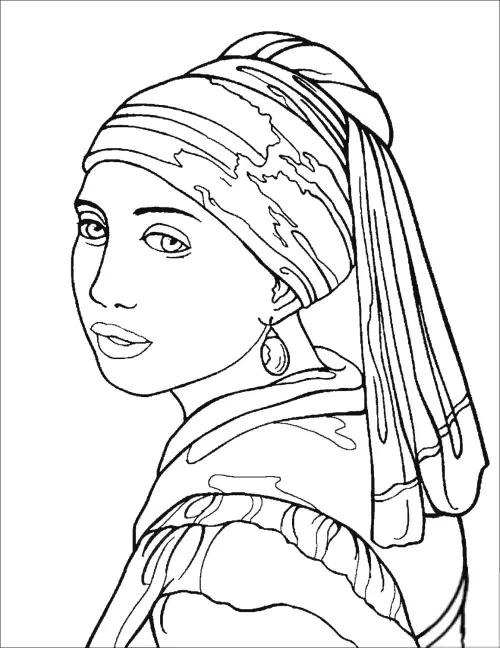 kolorowanka Jan Vermeer
