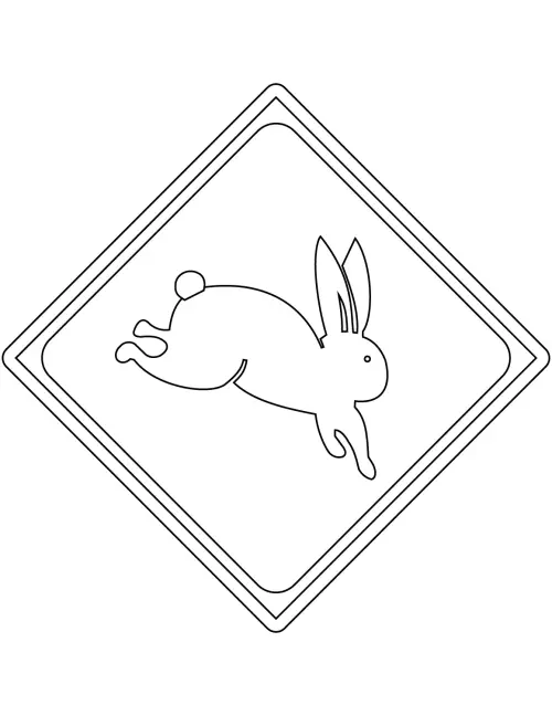 kolorowanka Japan Road Signs