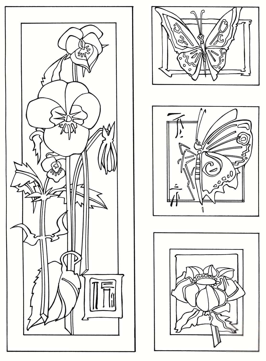 Butterflies and Flowers Print