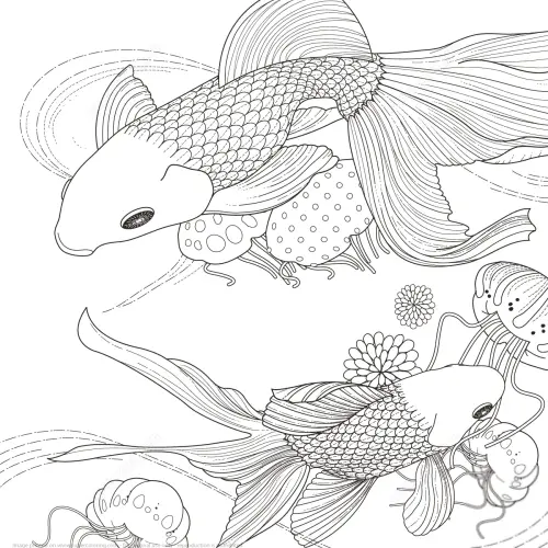 kolorowanka Japanese Designs