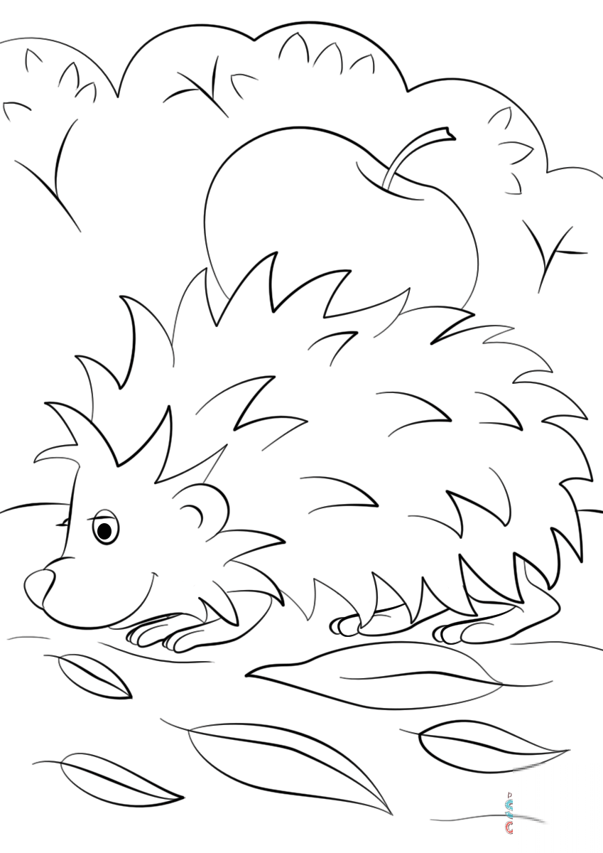 Hedgehog with Apple