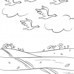 Birds Fly South in Autumn