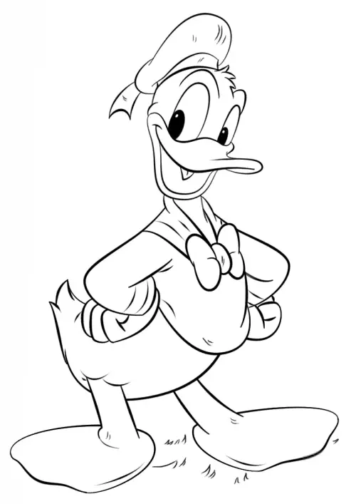 kolorowanka Kaczor Donald