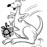 Kangur i jego dziecko dostali prezent