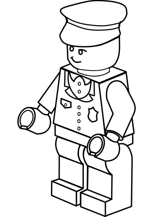 kolorowanka Klocki Lego Police