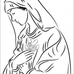 Virgin Mary with Rose