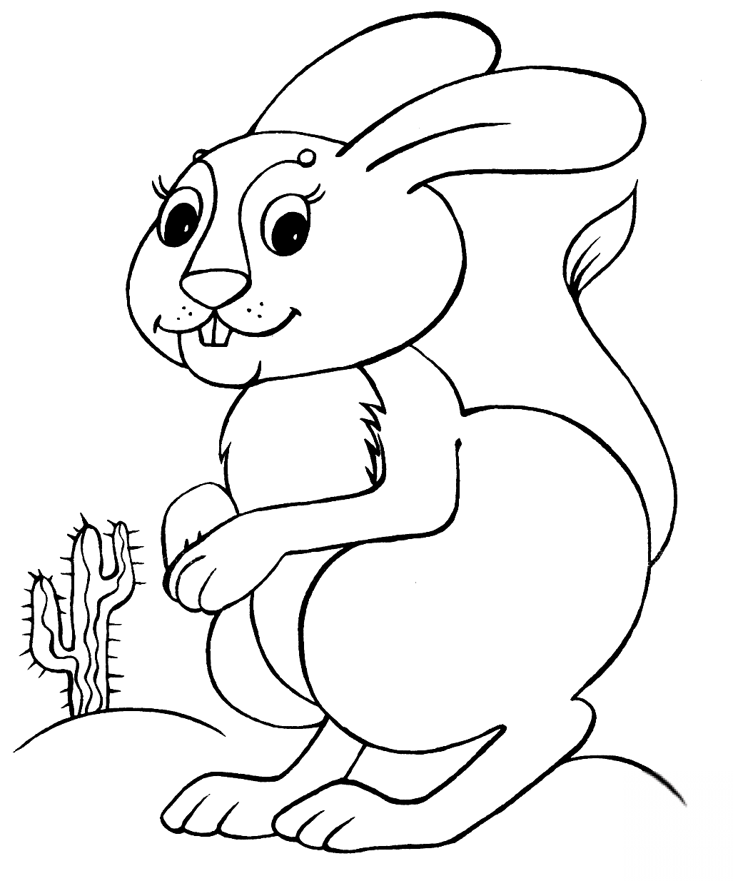 Królik i kaktus Saguaro