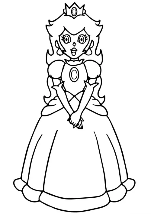 kolorowanka Księżniczka Peach
