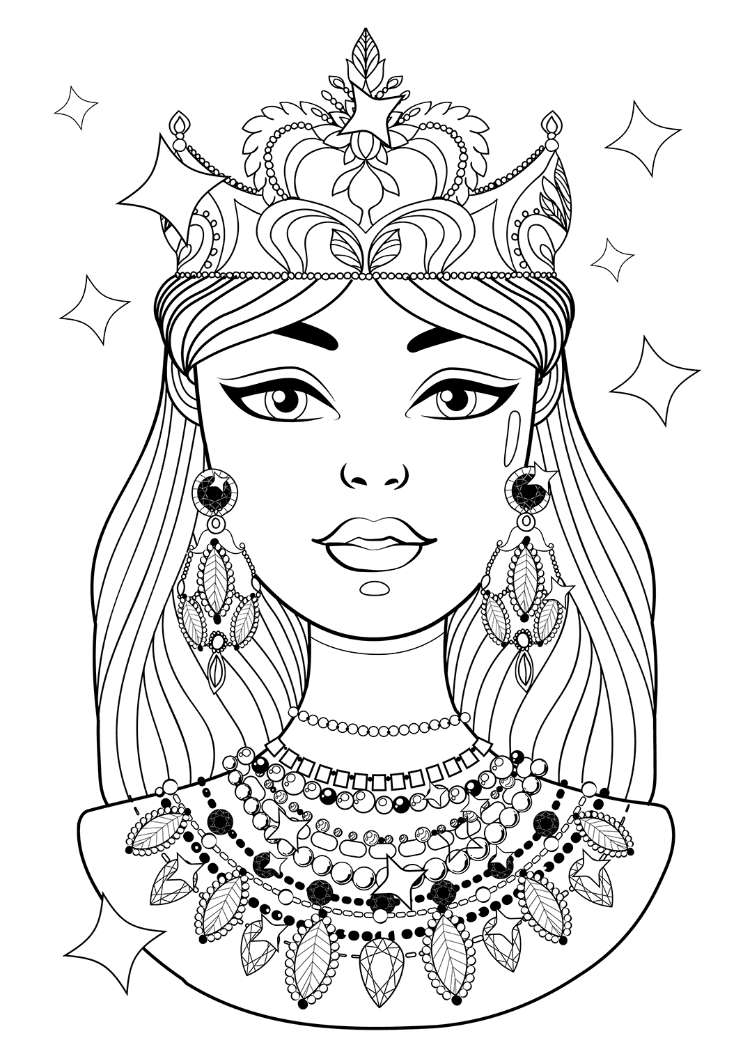 Shining Princess with Necklaces
