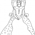 Princess Sitting on Throne