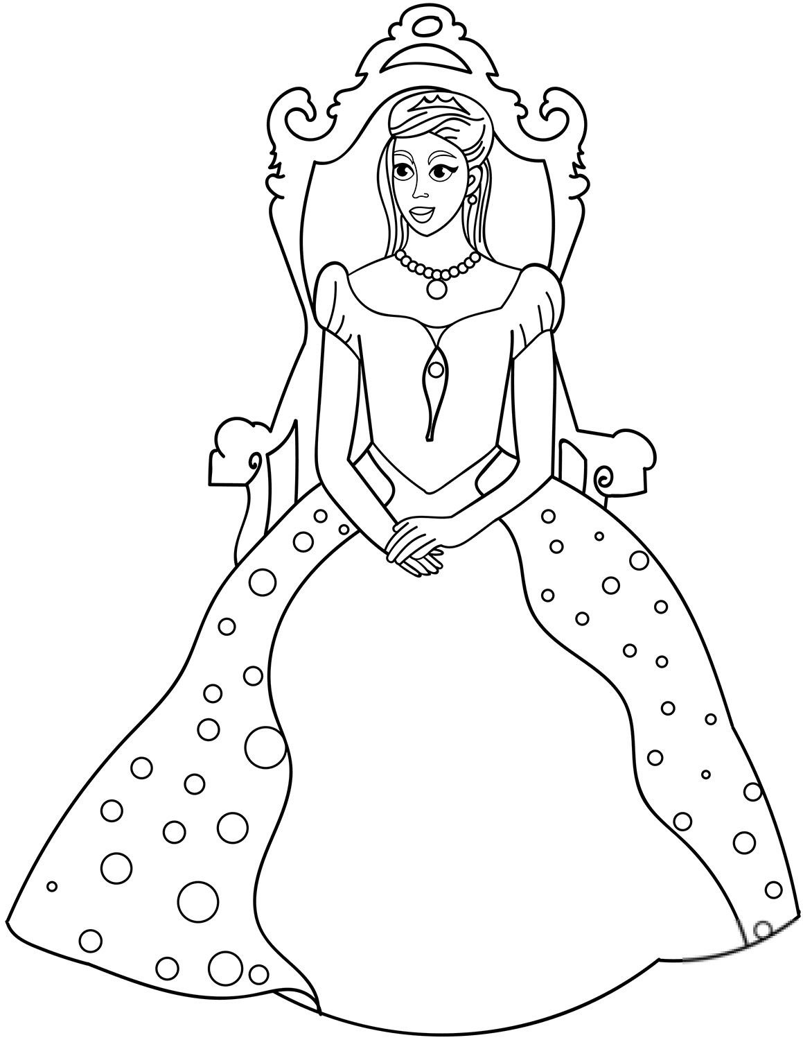Princess Sitting on Throne