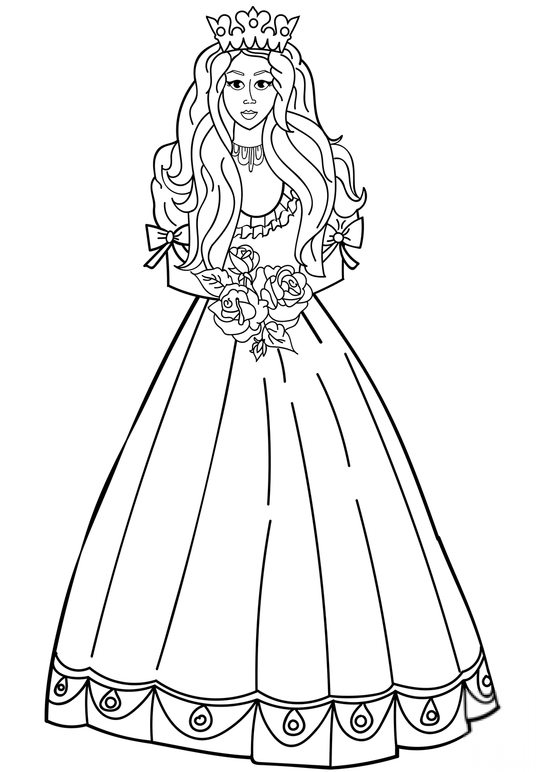 Princess with Roses Bouquet