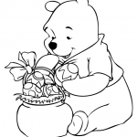 Winnie with Easter Basket