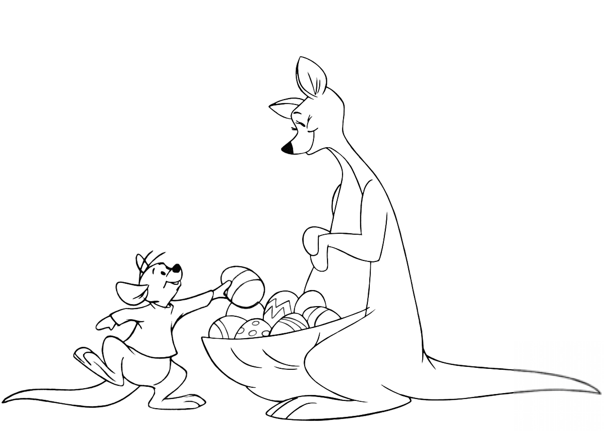 Kanga and Roo are Collecting Easter...