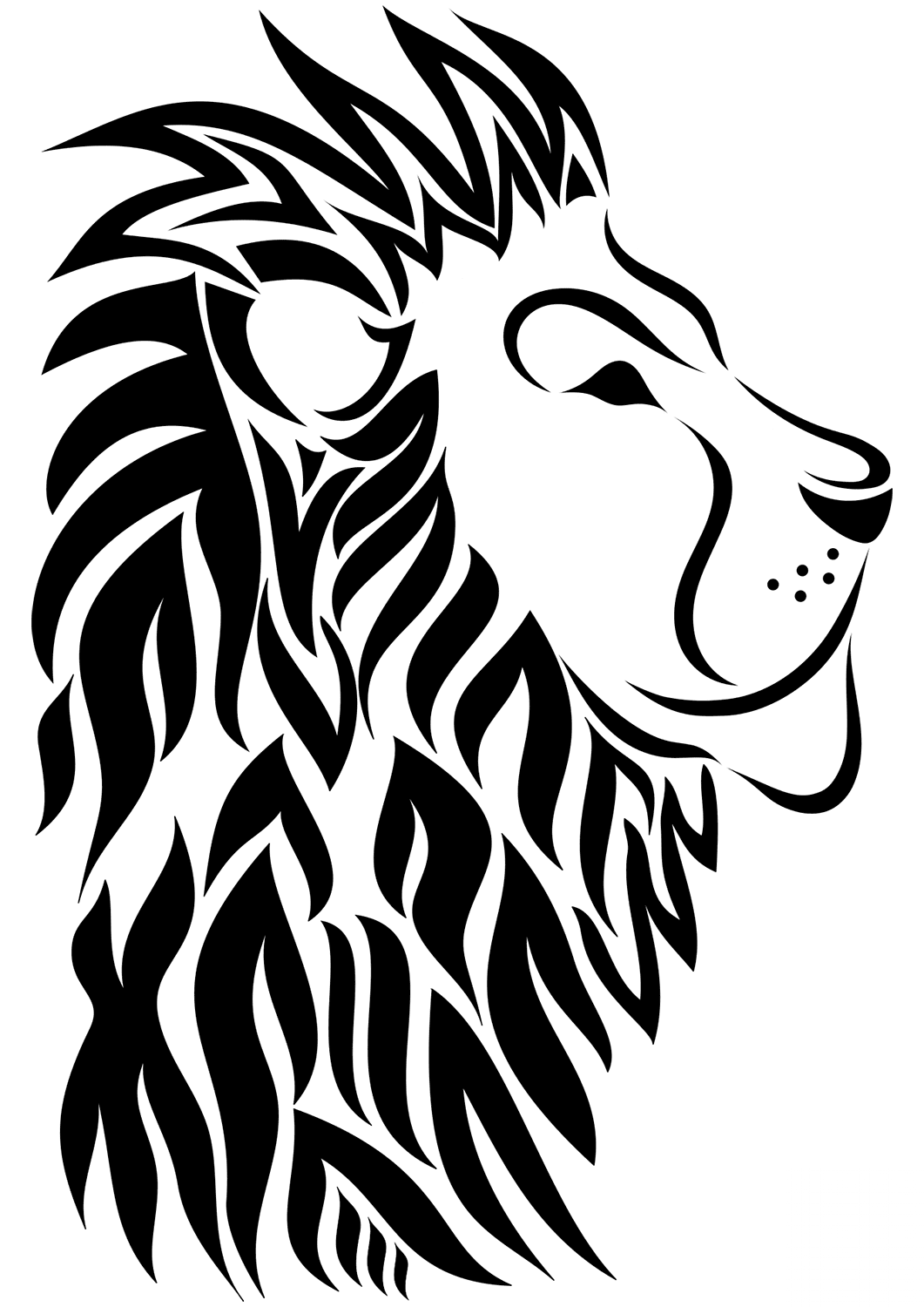 Tribal Lion Tattoo