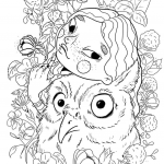 A Girl with An Owl