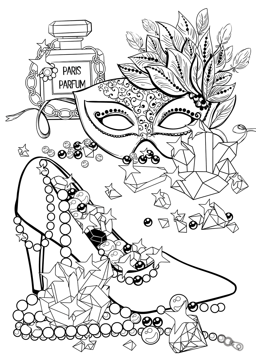 Shoe, Parfum and Mask