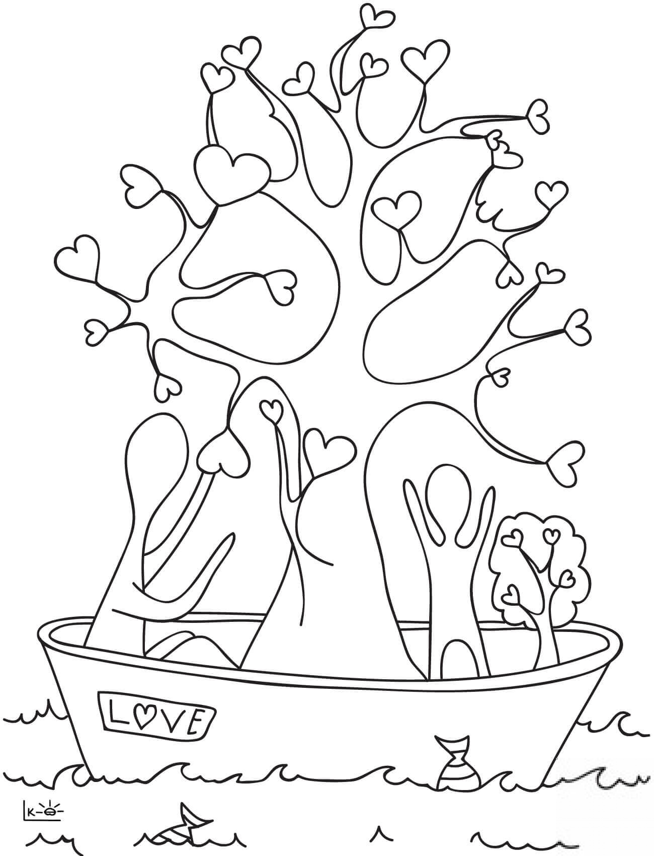A Tree with Hearts