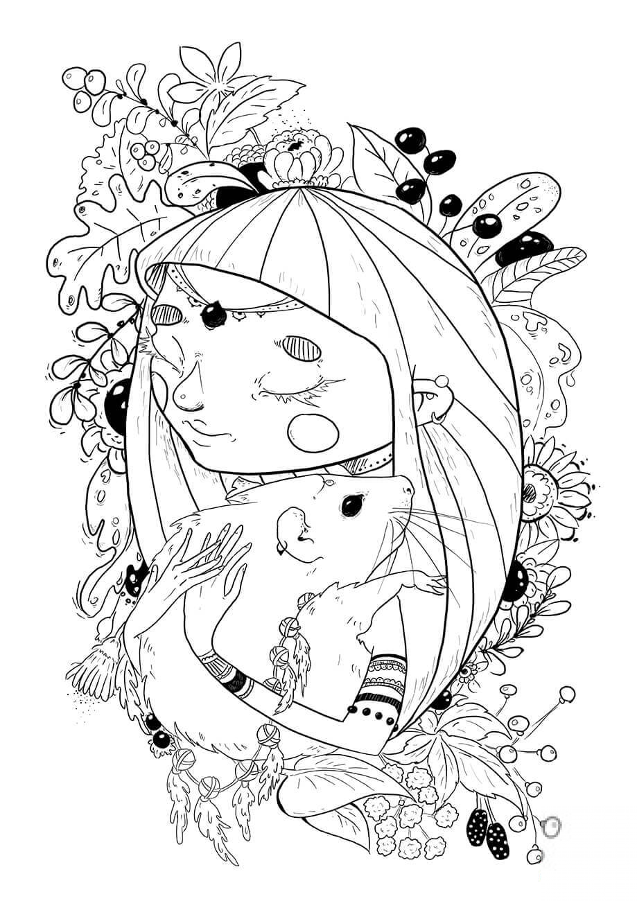 A Girl with a Rat