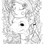 A Girl with Deer