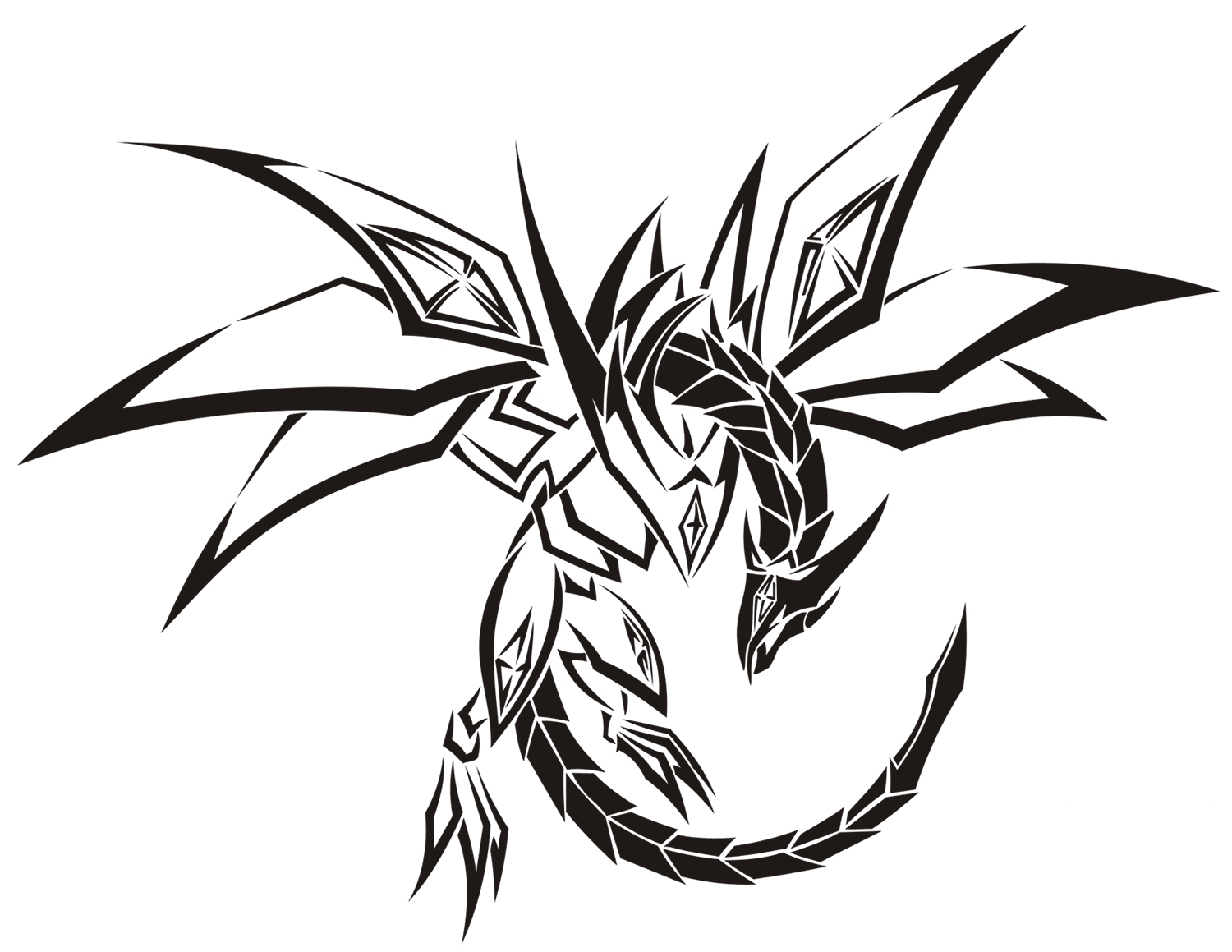 Tribal Dragon Tattoo